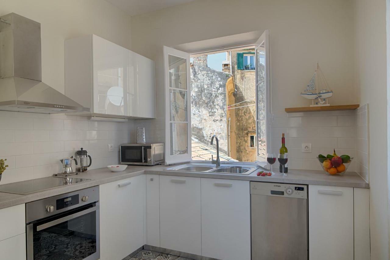 Serene Sea View Apartment In Corfu Old Town Extérieur photo